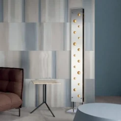 Keria Lampadaires Lampadaire En Métal Argenté -Luminaires Soldes 202 lampadaire en metal argente 4