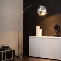 Maisons Du Monde Lampadaires Lampadaire En Métal Chromé H 200 Cm -Luminaires Soldes 202 lampadaire en metal chrome h 200 cm 1000 16 39 130542 6