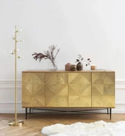 Maisons Du Monde Lampadaires Lampadaire En Métal Doré Et 6 Globes En Verre H160 -Luminaires Soldes 202 lampadaire en metal dore et 6 globes en verre h160 1000 10 38 182488 10