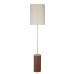 Maisons Du Monde Lampadaires Lampadaire En Métal Doré Et Abat-jour En Lin Beige