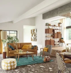 Maisons Du Monde Lampadaires Lampadaire En Métal Doré Et Abat-jour En Lin Beige -Luminaires Soldes 202 lampadaire en metal dore et abat jour en lin beige 1000 0 14 222972 2