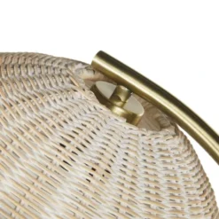 Maisons Du Monde Lampadaires Lampadaire En Métal Doré Et Abat-jour En Rotin Tressé H146 -Luminaires Soldes 202 lampadaire en metal dore et abat jour en rotin tresse h146 1000 10 36 224019 4