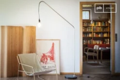 PIB Lampadaires Lampadaire En Métal Et Marbre Noir -Luminaires Soldes 202 lampadaire en metal et marbre noir 1