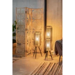 Dutchbone Lampadaires Lampadaire En Métal H111cm Noir -Luminaires Soldes 202 lampadaire en metal h111cm noir 2