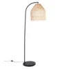 Maisons Du Monde Lampadaires Lampadaire En Métal Noir Et Rotin H170 -Luminaires Soldes 202 lampadaire en metal noir et rotin h170 1000 7 17 223795 1