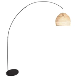 Maisons Du Monde Lampadaires Lampadaire En Rotin Tressé Et Métal Noir H.191cm -Luminaires Soldes 202 lampadaire en rotin tresse et metal noir h 191cm 1000 8 4 165316 2