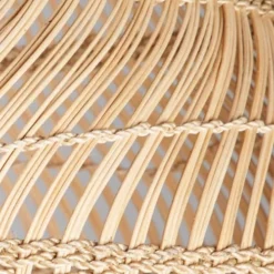 Maisons Du Monde Lampadaires Lampadaire En Rotin Tressé Et Métal Noir H.191cm -Luminaires Soldes 202 lampadaire en rotin tresse et metal noir h 191cm 1000 8 4 165316 3