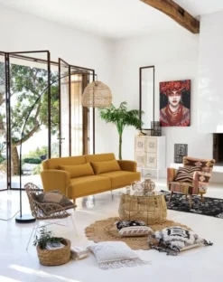 Maisons Du Monde Lampadaires Lampadaire En Rotin Tressé Et Métal Noir H.191cm -Luminaires Soldes 202 lampadaire en rotin tresse et metal noir h 191cm 1000 8 4 165316 6