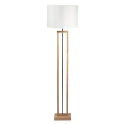 Maisons Du Monde Lampadaires Lampadaire En Terminalier Et Abat-jour En Coton Blanc H165