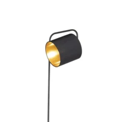 QAZQA Lampadaires Lampadaire En Tissu Noir -Luminaires Soldes 202 lampadaire en tissu noir 3