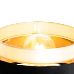 QAZQA Lampadaires Lampadaire En Tissu Noir -Luminaires Soldes 202 lampadaire en tissu noir 6