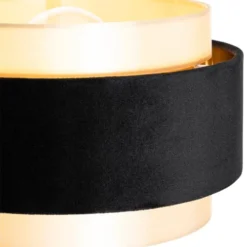 QAZQA Lampadaires Lampadaire En Tissu Noir -Luminaires Soldes 202 lampadaire en tissu noir 7