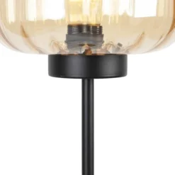 QAZQA Lampadaires Lampadaire En Verre Beige -Luminaires Soldes 202 lampadaire en verre beige 3