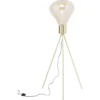 Kare Design Lampadaires Lampadaire En Verre Et Acier Doré H160 -Luminaires Soldes 202 lampadaire en verre et acier dore h160