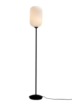 Dyberg Larsen Lampadaires Lampadaire En Verre Et Métal Noir Mat, H 150 Cm D 20 Cm -Luminaires Soldes 202 lampadaire en verre et metal noir mat h 150 cm d 20 cm 2