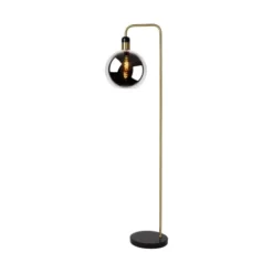 Lampea Lampadaires Lampadaire En Verre Fumé 158 Cm