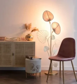 Maisons Du Monde Lampadaires Lampadaire Ginkgo En Métal Doré Et Bambou H145 -Luminaires Soldes 202 lampadaire ginkgo en metal dore et bambou h145 1000 5 16 204770 2