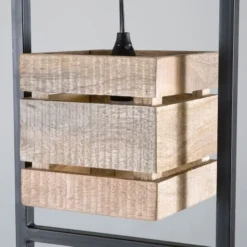 Maisons Du Monde Lampadaires Lampadaire Indus En Métal Noir Et Manguier H153 -Luminaires Soldes 202 lampadaire indus en metal noir et manguier h153 1000 14 9 177375 3