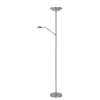 Lucide Lampadaires Lampadaire LED Avec Liseuse Métal Argent H180cm -Luminaires Soldes 202 lampadaire led avec liseuse metal argent h180cm