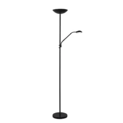 Lucide Lampadaires Lampadaire LED Avec Liseuse Métal Argent H180cm -Luminaires Soldes 202 lampadaire led avec liseuse metal noir h180cm