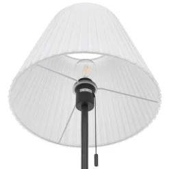 Beliani Lampes à Poser Lampadaire Noir Et Blanc En Métal -Luminaires Soldes 202 lampadaire noir et blanc en metal 4