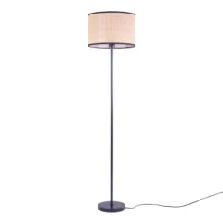 LUMISKY Lampadaires Lampadaire Salon Fibre Naturelle Beige H162CM