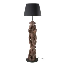 Maisons Du Monde Lampadaires Lampadaire Singe Et Abat-jour Noir H156