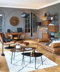 Maisons Du Monde Lampadaires Lampadaire Trépied En Frêne Et Abat-jour Noir H155 -Luminaires Soldes 202 lampadaire trepied en frene et abat jour noir h155 1000 11 10 190496 3