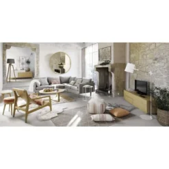 Maisons Du Monde Lampadaires Lampadaire Trépied En Paulownia Et Abat-jour Gris H150 -Luminaires Soldes 202 lampadaire trepied en paulownia et abat jour gris h150 1000 10 16 146550 12