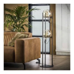 Lampea Lampadaires Lampadaire Vintage En Métal Argent 130 Cm -Luminaires Soldes 202 lampadaire vintage en metal argent 130 cm 2