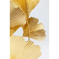 Kare Design Lampes à Poser Lampe 5 Feuilles De Ginkgo Acier Doré Et Abat-jour Coton Noir -Luminaires Soldes 202 lampe 5 feuilles de ginkgo acier dore et abat jour coton noir 2