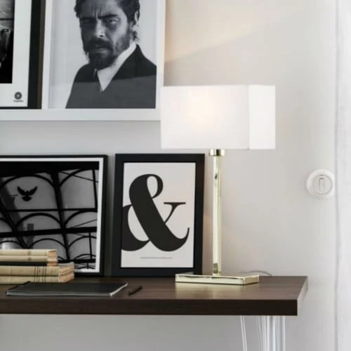 Markslöjd Lampes à Poser Lampe à Poser Avec Port USB Métal Blanc/tissu H50cm 4 Markslöjd Lampes à Poser Lampe à Poser Avec Port USB Métal Blanc/tissu H50cm – Image 2