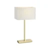 Markslöjd Lampes à Poser Lampe à Poser Avec Port USB Métal Blanc/tissu H50cm -Luminaires Soldes 202 lampe a poser avec port usb metal blanc tissu h50cm