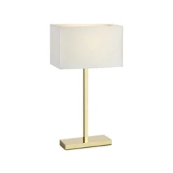 Markslöjd Lampes à Poser Lampe à Poser Avec Port USB Métal Blanc/tissu H50cm