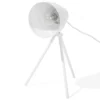 Beliani Lampes à Poser Lampe à Poser Blanc -Luminaires Soldes 202 lampe a poser blanc