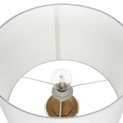 Beliani Lampes à Poser Lampe à Poser Blanche Et Dorée 63 Cm -Luminaires Soldes 202 lampe a poser blanche et doree 63 cm 2