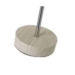 Wadiga Lampes à Poser Lampe à Poser Bois Clair Métal Chromé Et Abat-jour Blanc H34,5cm -Luminaires Soldes 202 lampe a poser bois clair metal chrome et abat jour blanc h34 5cm 3