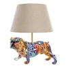 Wadiga Lampes à Poser Lampe à Poser Chien Bouledogue Multicolore 38x36x47cm -Luminaires Soldes 202 lampe a poser chien bouledogue multicolore 38x36x47cm