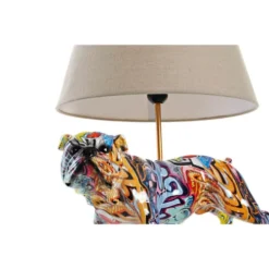 Wadiga Lampes à Poser Lampe à Poser Chien Bouledogue Multicolore 38x36x47cm -Luminaires Soldes 202 lampe a poser chien bouledogue multicolore 38x36x47cm 2