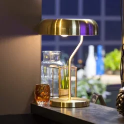 Dutchbone Lampes à Poser Lampe à Poser Design Métal Finitions Dorées Or -Luminaires Soldes 202 lampe a poser design metal finitions dorees or 3