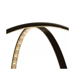 Wadiga Lampes à Poser Lampe à Poser Double Cercle Lumineux Led Métal Noir -Luminaires Soldes 202 lampe a poser double cercle lumineux led metal noir 2