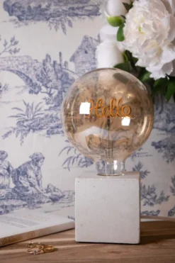 Junny Lampes à Poser Lampe à Poser En Béton Beige Avec Son Ampoule à Message -Luminaires Soldes 202 lampe a poser en beton beige avec son ampoule a message 2