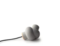 Gone's Lampes à Poser Lampe à Poser En Béton Et Bois Cordon Noir