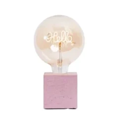 Junny Lampes à Poser Lampe à Poser En Béton Anthracite Avec Son Ampoule à Message -Luminaires Soldes 202 lampe a poser en beton rose pastel avec son ampoule a message 1