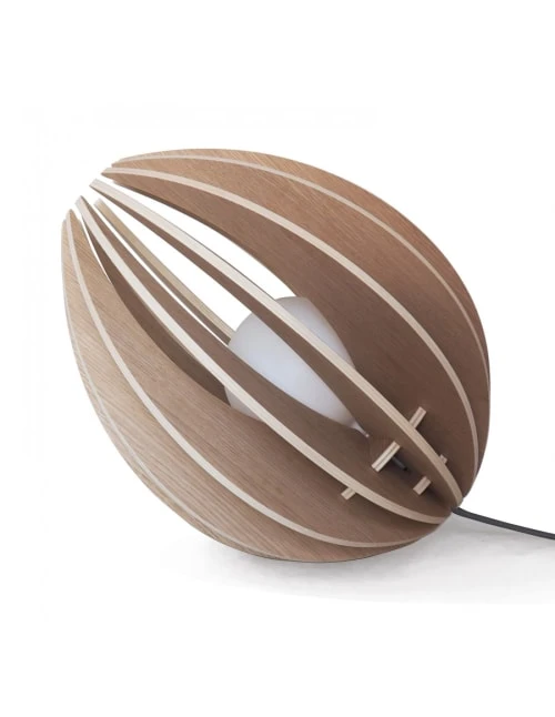 Gone's Lampes à Poser Lampe à Poser En Bois Avec Fil Noir Et Ampoule 3 Gone's Lampes à Poser Lampe à Poser En Bois Avec Fil Noir Et Ampoule