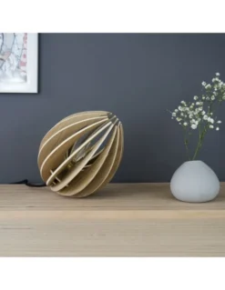 Gone's Lampes à Poser Lampe à Poser En Bois Chêne Naturel Avec Fil Blanc -Luminaires Soldes 202 lampe a poser en bois chene naturel avec fil blanc 1