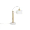 DIZY Design Lampes à Poser Lampe à Poser En Chêne Et Métal Blanc -Luminaires Soldes 202 lampe a poser en chene et metal blanc