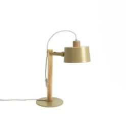 DIZY Design Lampes à Poser Lampe à Poser En Chêne Et Métal Vernis BRUT 13 DIZY Design Lampes à Poser Lampe à Poser En Chêne Et Métal Vernis BRUT -Luminaires Soldes 202 lampe a poser en chene et metal laiton 1