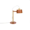 DIZY Design Lampes à Poser Lampe à Poser En Chêne Et Métal Terracotta -Luminaires Soldes 202 lampe a poser en chene et metal terracotta