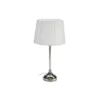 Wadiga Lampes à Poser Lampe à Poser En Métal Argenté Et Abat-jour Blanc H45cm -Luminaires Soldes 202 lampe a poser en metal argente et abat jour blanc h45cm